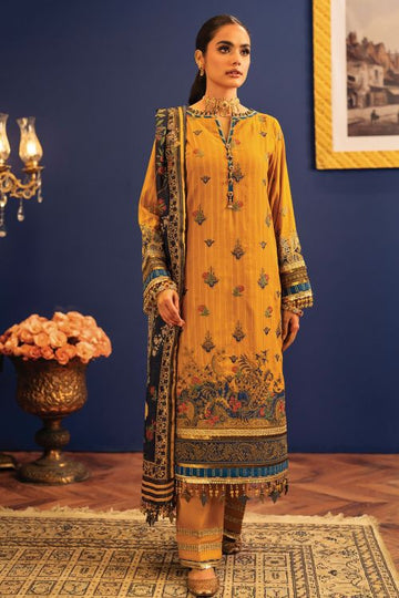 Alkaram FC-11C-22-Yellow Festive Eid Lawn 2022 Online Shopping